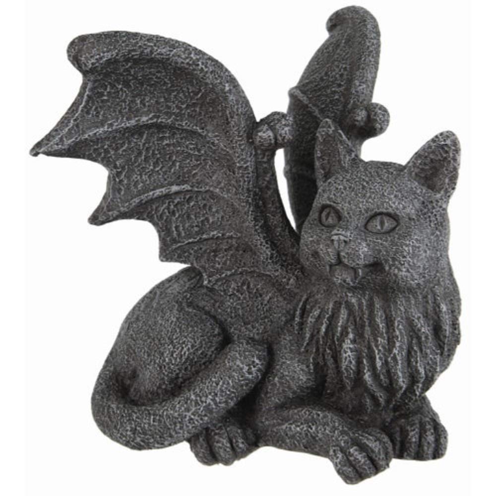 NewNest Australia - Winged Cat Gargoyle Computer Topper Shelf Sitter Statue by Pacific Trading 