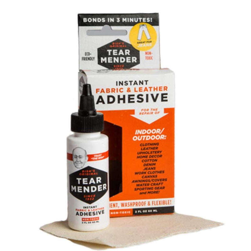 Tear Mender Instant Fabric & Leather Adhesive Kit with Patch for Jeans, 2 oz Bottle, TM-3 - NewNest Australia