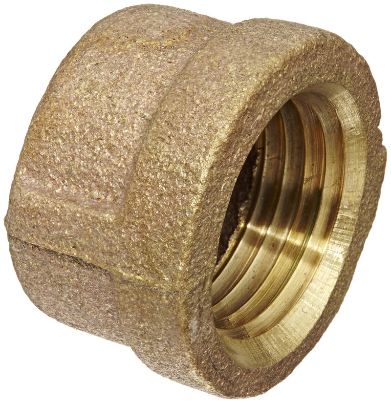 Anderson Metals 38108 Red Brass Pipe Fitting, Cap, 1/2" Female Pipe - NewNest Australia