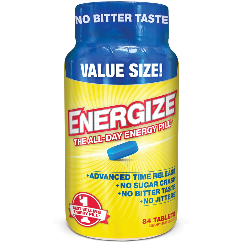 iSatori Energize Caffeine Pills - Fast Acting Energy Pill - Healthy Focus & Nootropic Brain Supplement - Improved Alertness and Clarity, Preworkout for Men & Women - All Day Energy, No Jitters, No Crash - 84 Time Released Tablets Energize All-day Energy - NewNest Australia