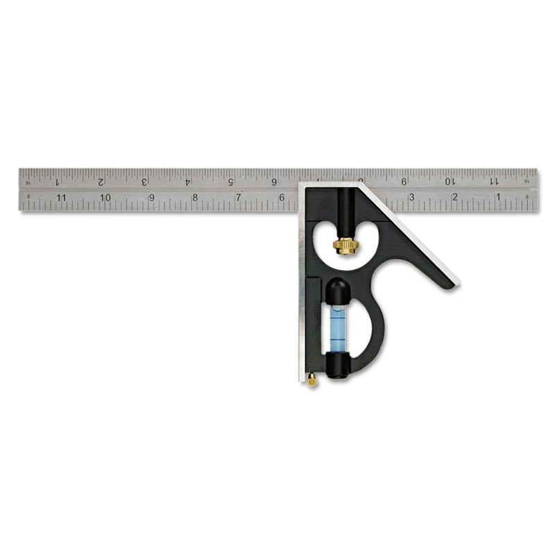 Empire Level E250 12-Inch Heavy Duty Professional Combination Square w/Etched Stainless Steel Blade and True BlueR Vial - NewNest Australia