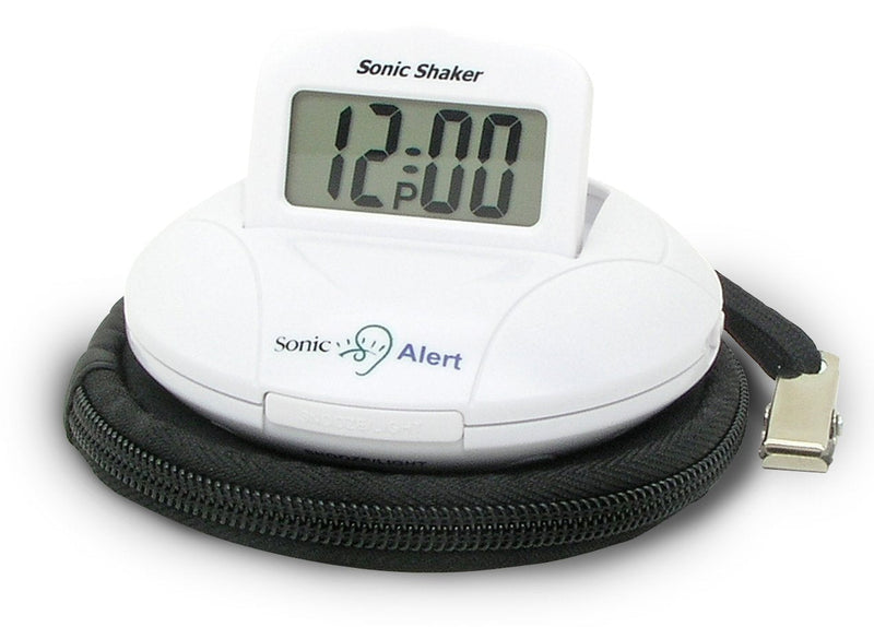 NewNest Australia - Sonic Alert SBP100 Portable Loud Vibrating Alarm Clock White 