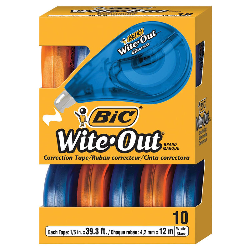 BIC Wite-Out Correction Tape, 10-Count - NewNest Australia