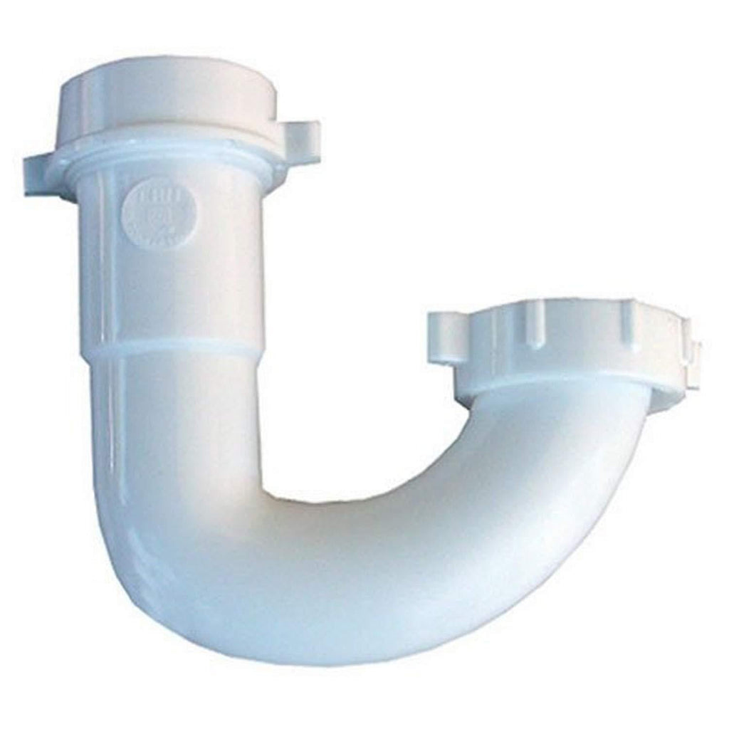 LASCO 03-4227 White Plastic Tubular 1-1/2-Inch One Side Reverse Nut J-Bend with Nuts and Washers - NewNest Australia