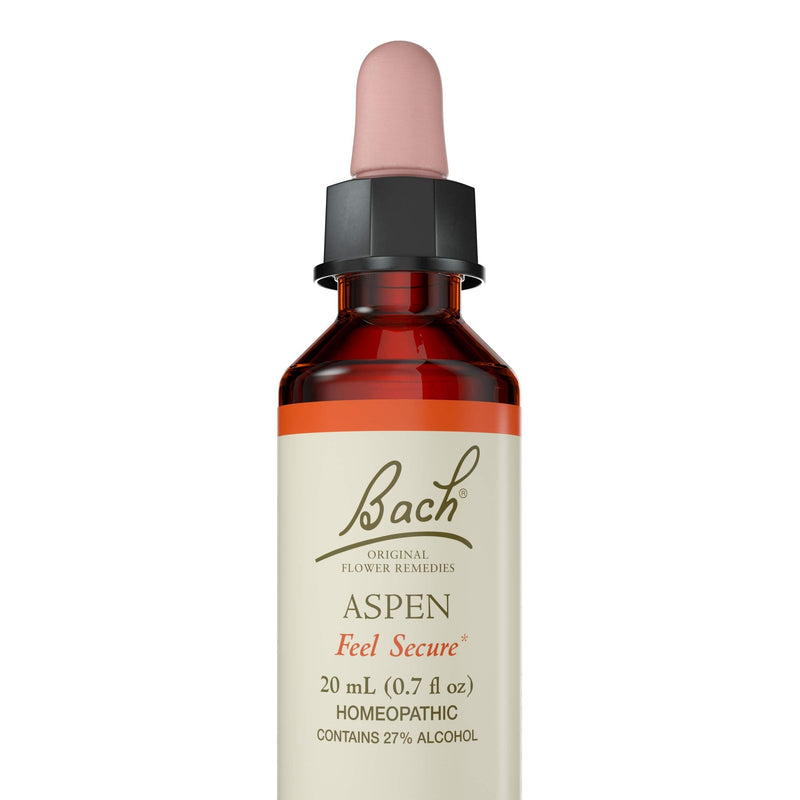 Bach Original Flower Remedies, Aspen for Apprehension and Security, Natural Homeopathic Flower Essence, Holistic Wellness and Stress Relief, Vegan, 20mL Dropper - NewNest Australia