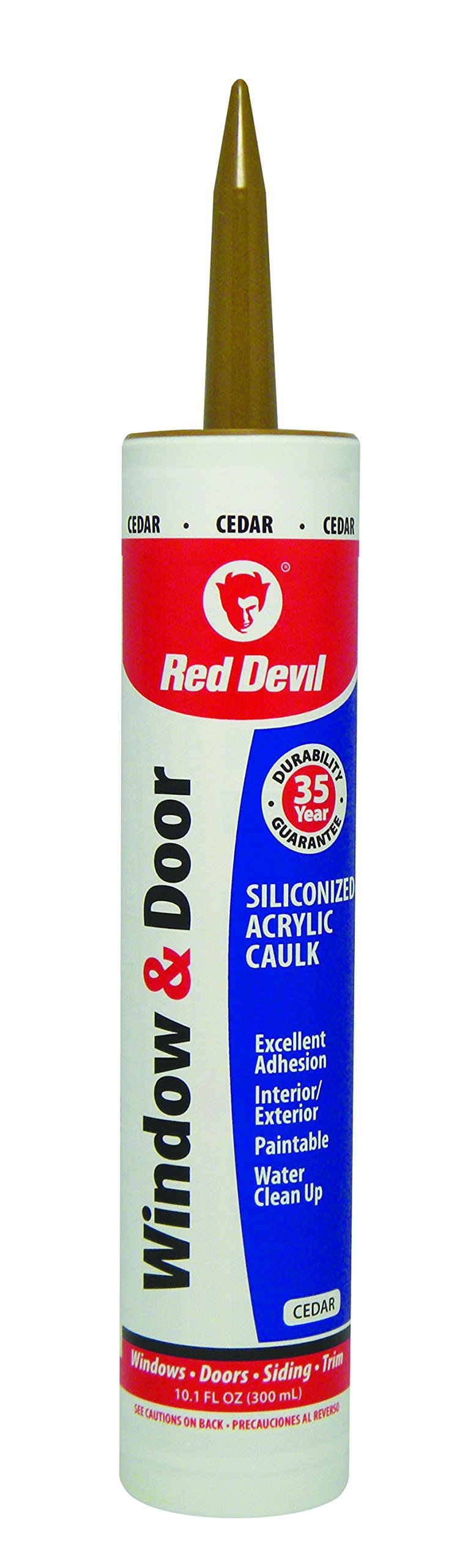 Red Devil 084630 Window & Door Siliconized Acrylic Caulk, 10.1 oz, Cedar Pack of 1 - NewNest Australia