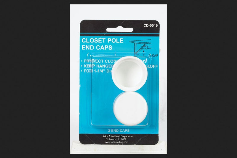Knape & Vogt John Sterling CD-0019 Closet Pole End Caps, White - NewNest Australia
