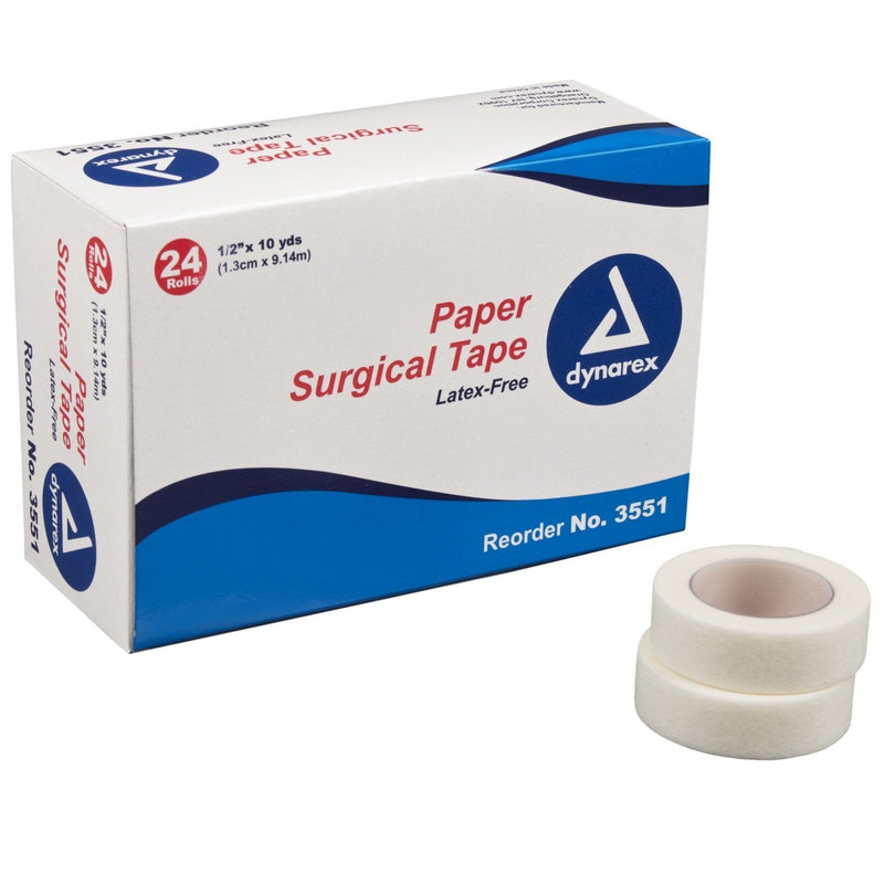 Dynarex Surgical Paper Tape Surgical 1/2 Inch x10yd, 24 Count - NewNest Australia