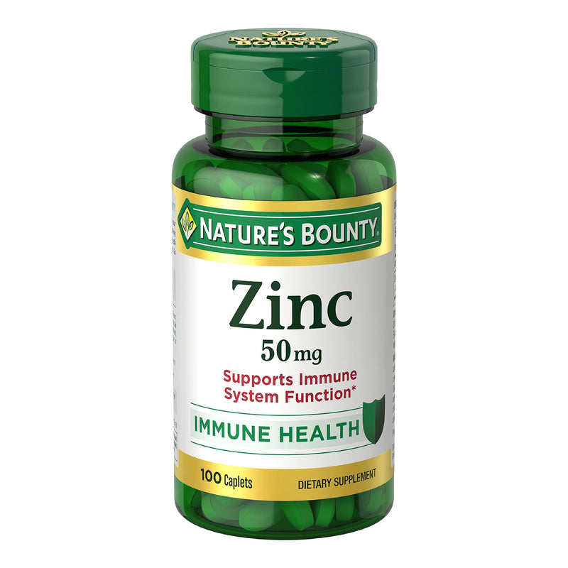 Nature's Bounty Zinc, Immune Support, 50 mg, Caplets, 100 Ct 100 Count - NewNest Australia