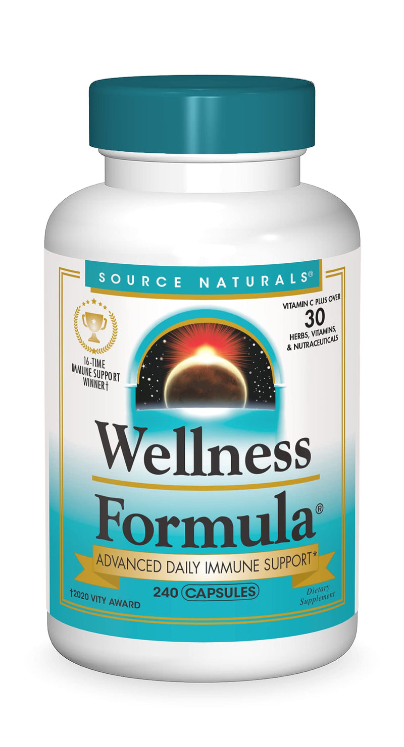 Source Naturals Wellness Formula Bio-Aligned Vitamins & Herbal Defense For Immune System Support - Dietary Supplement & Immunity Booster - 240 Capsules - NewNest Australia