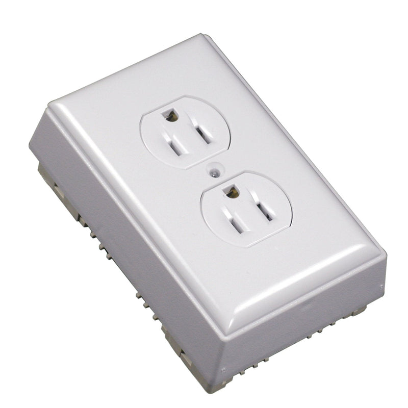 Wiremold Plastic Nonmetallic Raceway, Extending Power, On-Wall Outlet + Box, White, NMW2-D - NewNest Australia