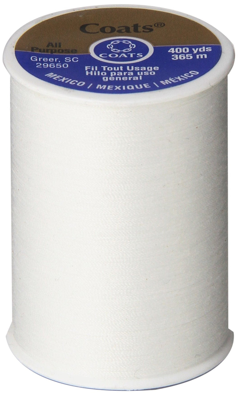 Coats & Clark All Purpose Thread 400 Yards White (ONE spool of yarn) - NewNest Australia