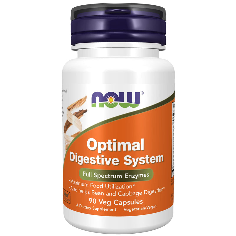 NOW Supplements, Optimal Digestive System, Full Spectrum Enzymes, 90 Veg Capsules - NewNest Australia