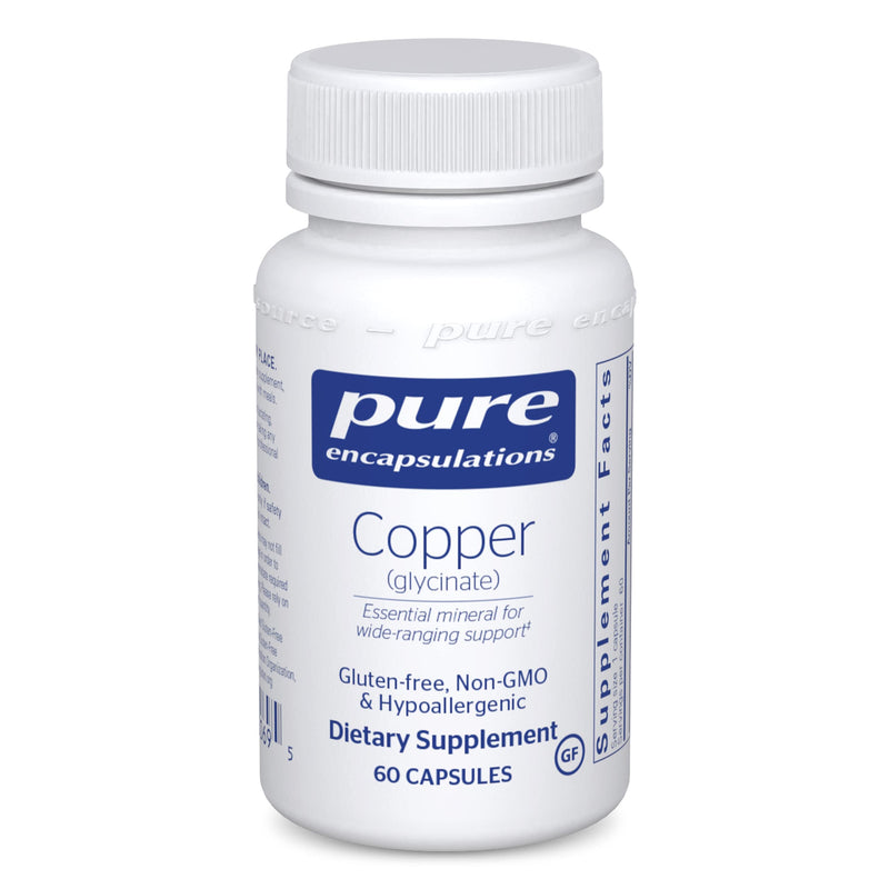 Pure Encapsulations Copper (Glycinate) | Iron Absorption Supplement for Red Blood Cell Formation* | 60 Capsules - NewNest Australia