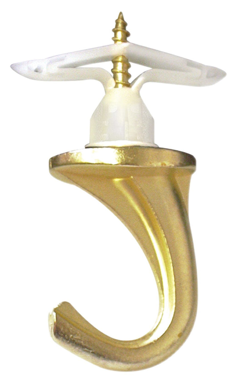 NewNest Australia - The Hillman Group 122408 Large Brass Versa Hook, 1-Pack 