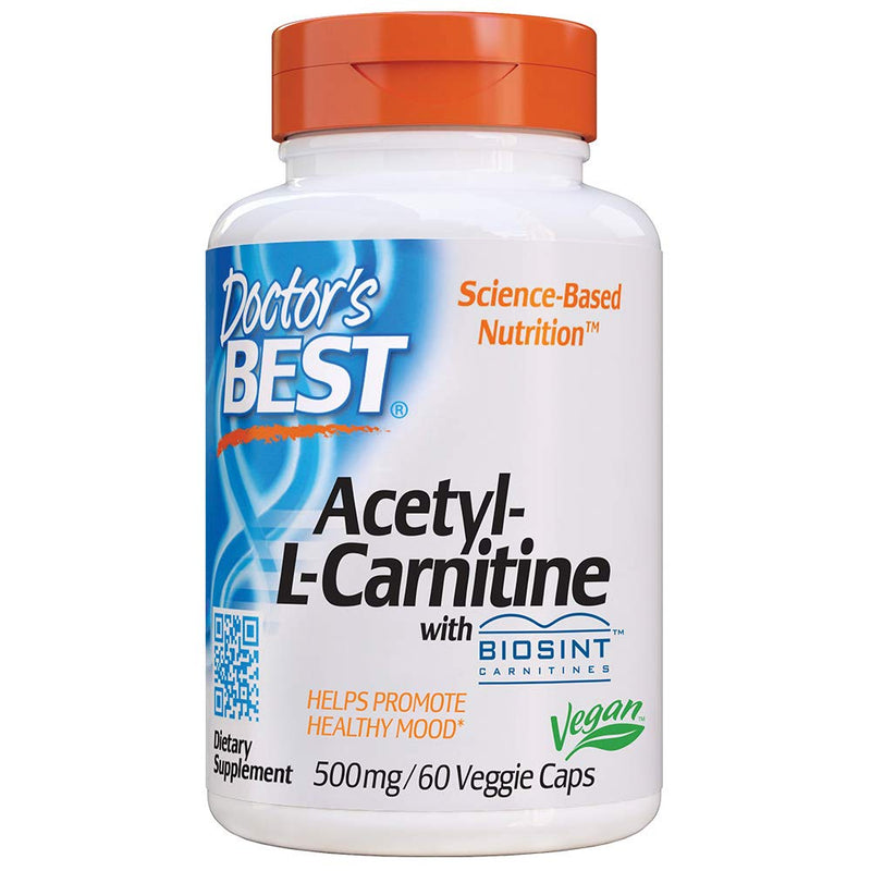 Doctor's Best Acetyl L-Carnitine, Help Boost Energy Production, Support Memory/Focus, Mood, Non-GMO, Vegan, Gluten Free 60 Count (Pack of 1) - NewNest Australia