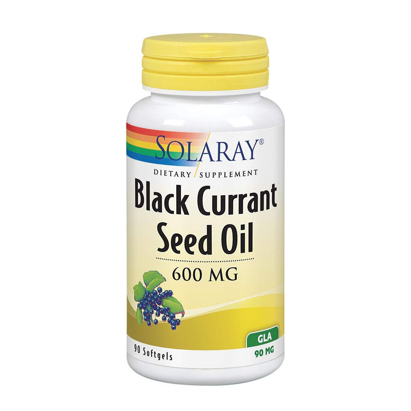 Solaray Black Currant Seed Oil 600 mg | Gamma Linolenic Acid (GLA) | Healthy Skin, Hair, Joints, Vascular & Immune Function Support | 90 Softgels - NewNest Australia