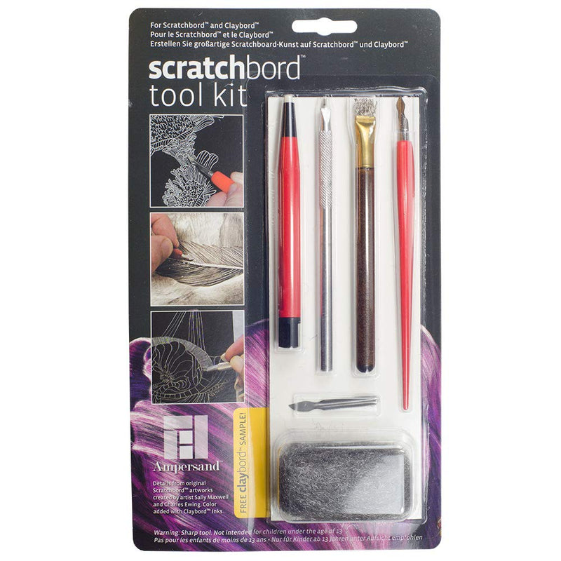 Ampersand Art Supply Scratchbord Artist Tool Kit for Painting & Drawing, White - NewNest Australia