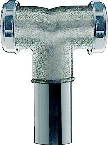 Plumb Pak PP18CP Center Outlet Tee and Tailpiece, 1-1/2 in, Slip, 1-1/2", Brass/Chrome - NewNest Australia