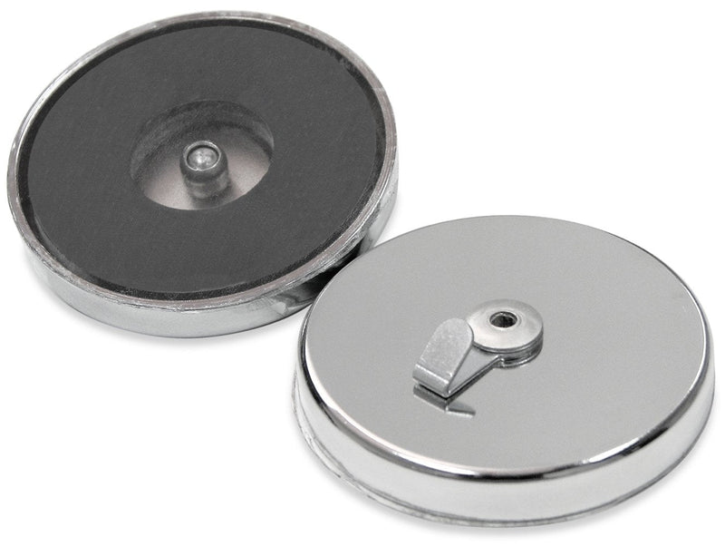 Master Magnetics 07254 Magnetic Hook with Decor Hook Chrome Plate, 2.63" Diameter, 0.750" Thick, Silver - NewNest Australia