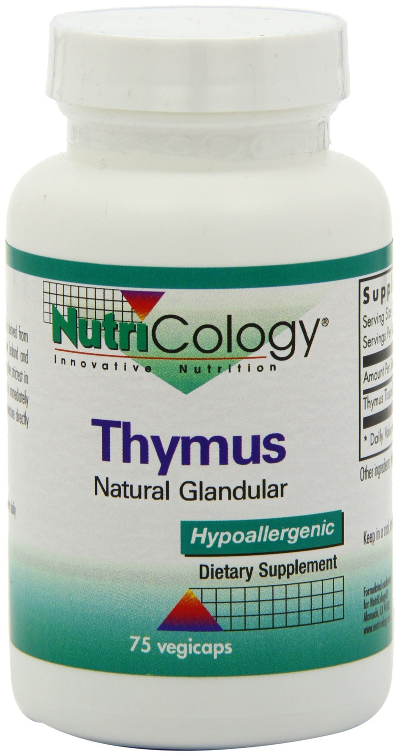 NutriCology Thymus - Natural Glandular, Immune Support - 75 Vegicaps - NewNest Australia