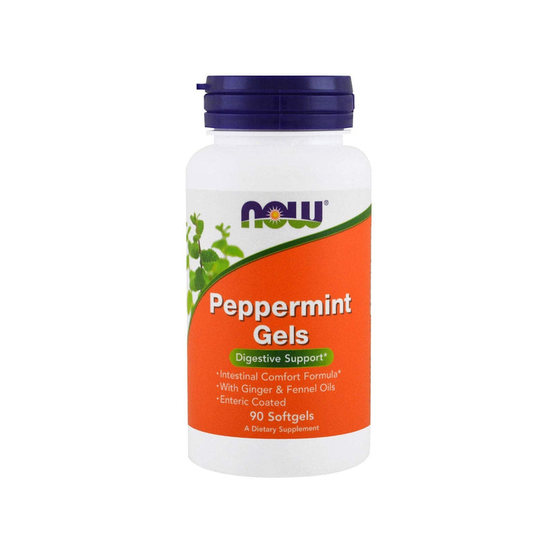 NOW Supplements, Peppermint Gels with Ginger & Fennel Oils, Enteric Coated, Digestive Support*, 90 Softgels - NewNest Australia