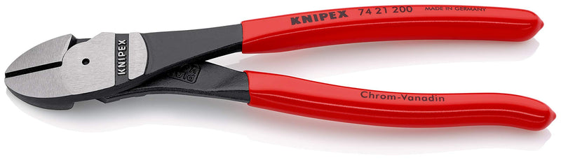KNIPEX Tools 74 21 200, 8-Inch High Leverage Angled Diagonal Cutters 8-Inch, Angled - NewNest Australia