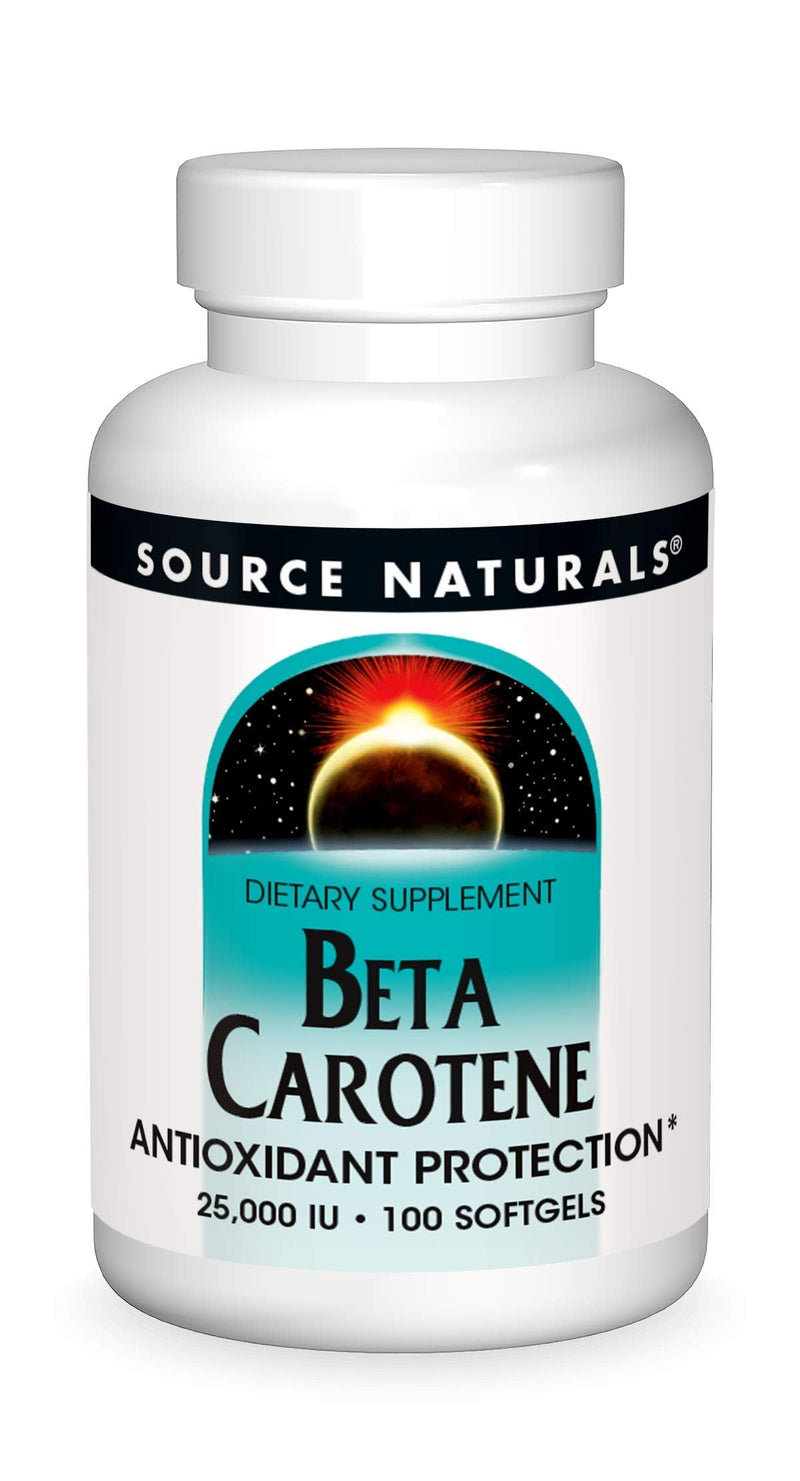 Source Naturals Beta Carotene 25000 iu Antioxidant Protection - Converted By Body To Vitamin A - 100 Softgels 1 100 Count (Pack of 1) - NewNest Australia