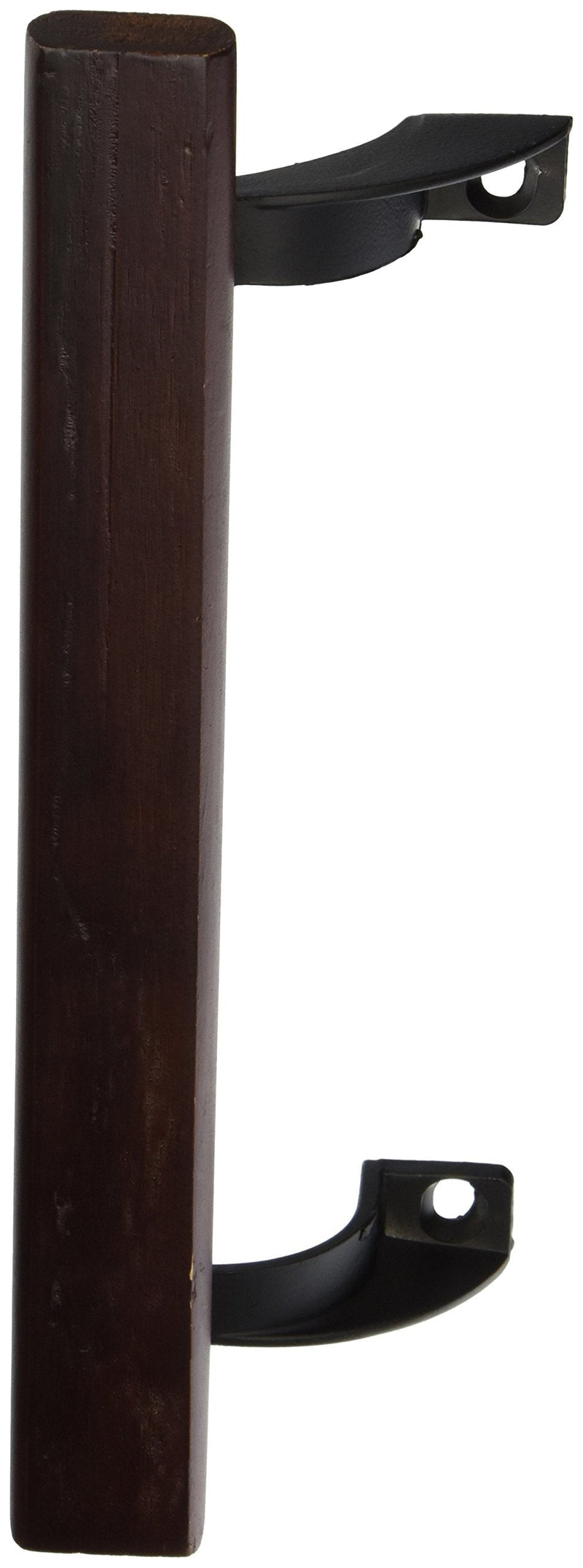 PRIME-LINE Products C 1190 Sliding Glass Door Pull Handle, 6-1/2 in. - 6-5/8 in. Hole Centers, Black Diecast Supports w/Wood Handle - NewNest Australia