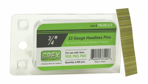 GREX P6/20-2.5 23 Gauge 3/4-Inch Length Headless Pins (2,500 per box) - NewNest Australia