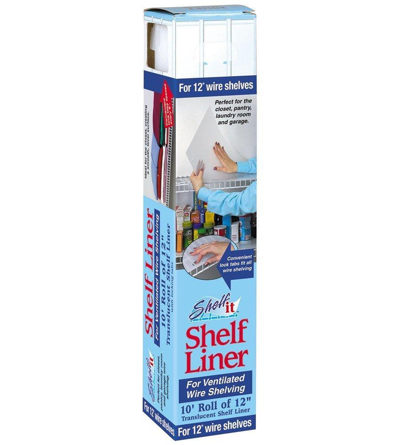 NewNest Australia - Shelf-it Liner for 12" Wire Shelving with Locking Tabs - 10 Foot Roll 