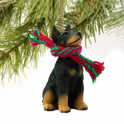 NewNest Australia - Doberman Pinscher Miniature Dog Ornament - Black & Tan 1 