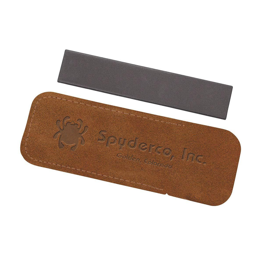 Spyderco 303M 1" by 5" Pocket Sharpening Stone with Suede Case - Medium Medium - 1" x 5" - NewNest Australia