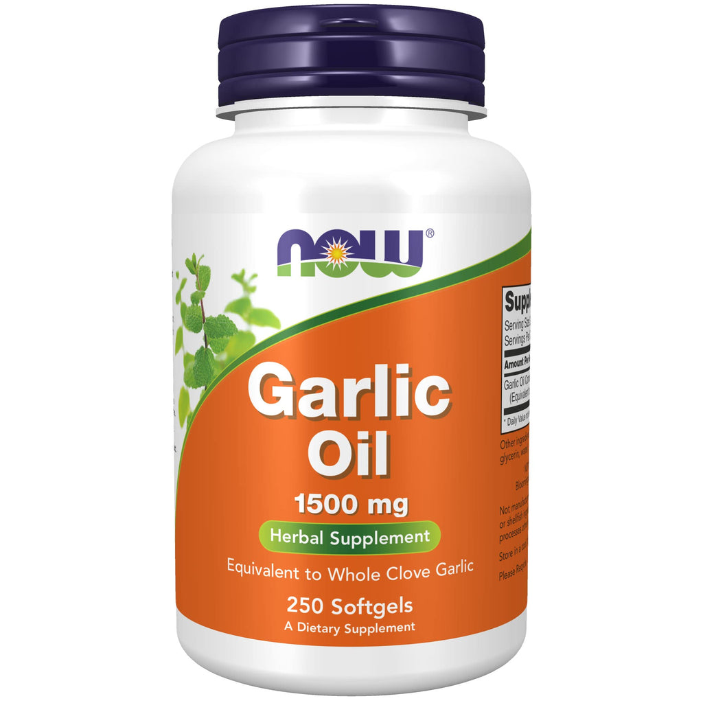 NOW Supplements, Garlic Oil 1500 mg, Serving Size Equivalent to Whole Clove Garlic, 250 Softgels - NewNest Australia