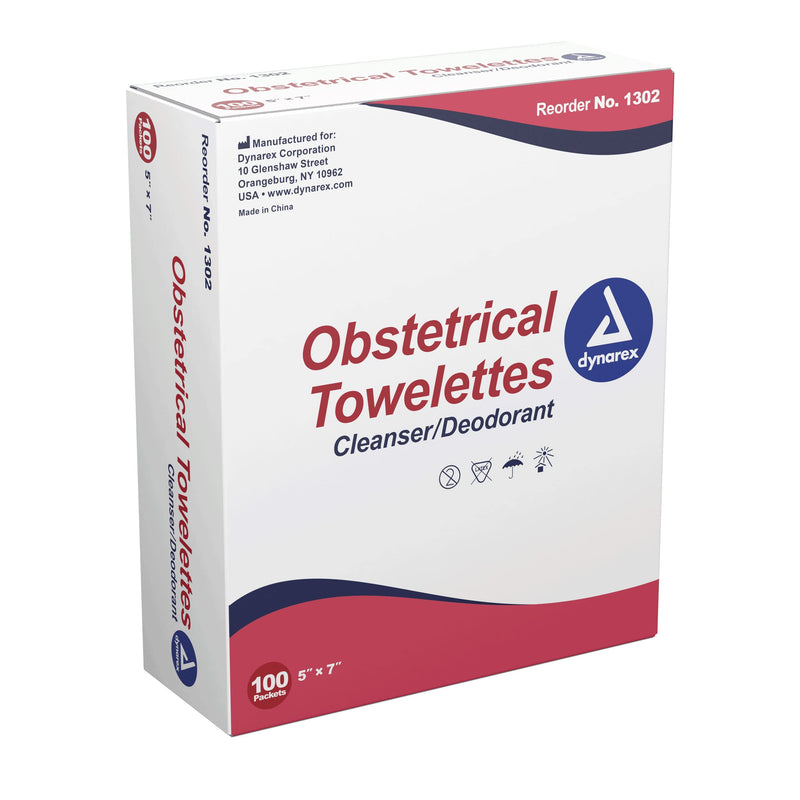 Dynarex Obstetrical Towelettes, 5 x 7 Inch, 100 Count - NewNest Australia