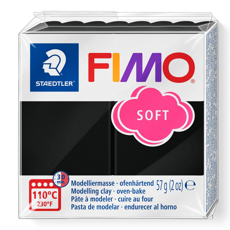 Staedtler Fimo Soft Modelling Clay, Black, 57 g - NewNest Australia