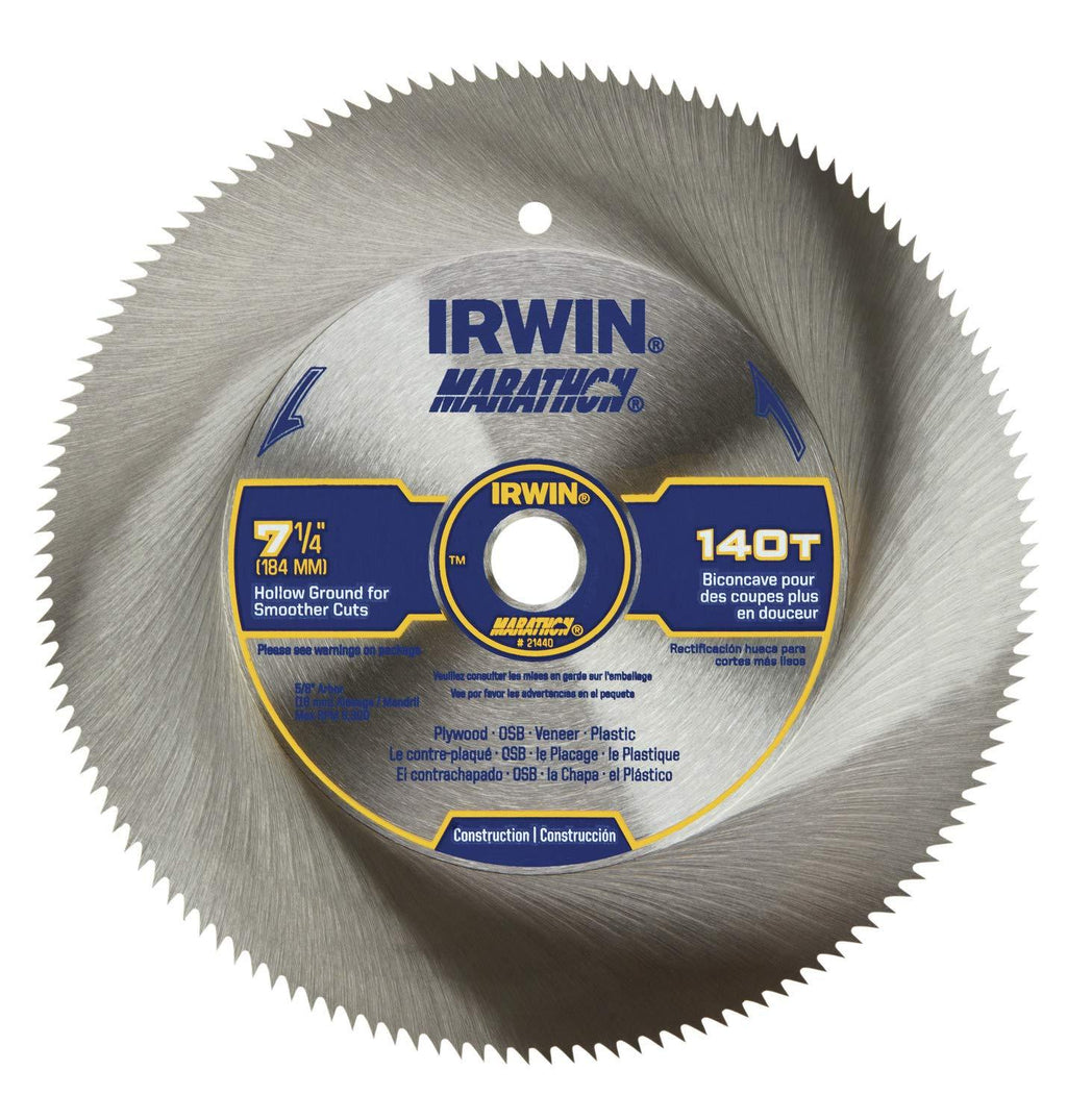 IRWIN Tools Classic Series Steel Corded Circular Saw Blade, 7 1/4-inch, 140T, .087-inch Kerf (11440) - NewNest Australia