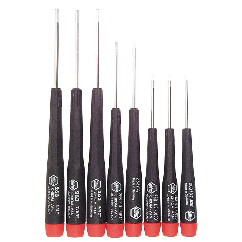 Wiha 26391 Screwdriver Set, Hex Inch With Precision Handle, 8 Piece - NewNest Australia