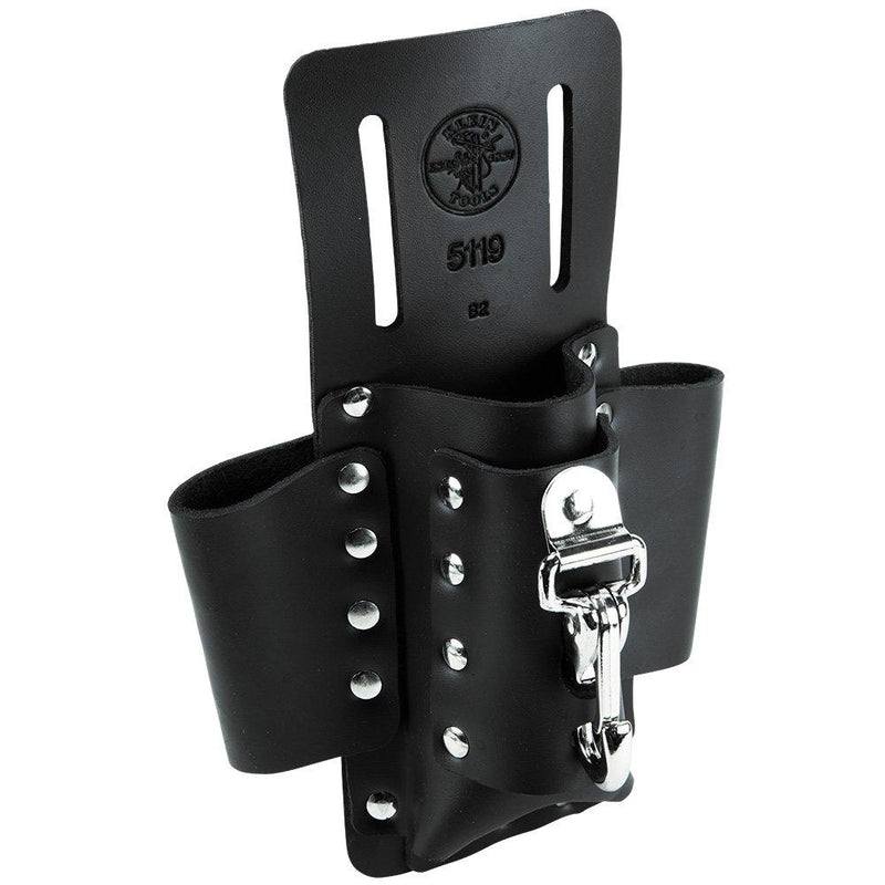 Klein Tools 5119 Tool Pouch, Multi Tool Holder with 4 Pockets and Knife Holder is Great for Electrician Gifts 4-Pocket Leather - NewNest Australia