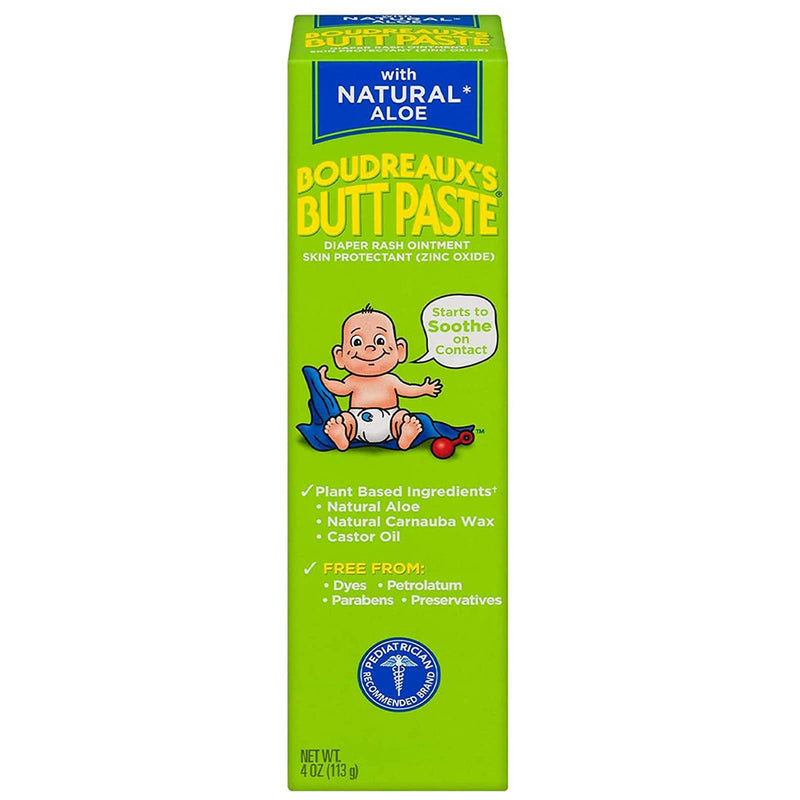 Boudreaux's Butt Paste Diaper Rash Ointment, With Natural Aloe, 4 Oz 4 oz - Pack of 1 - NewNest Australia