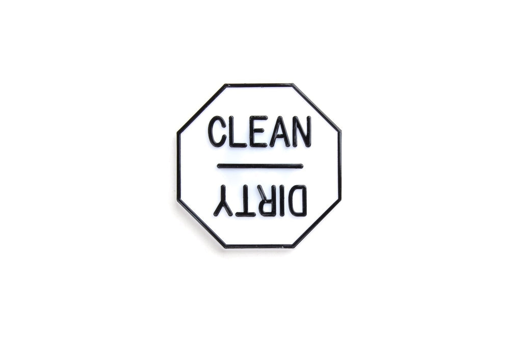 NewNest Australia - Fox Run Clean or Dirty Dishwasher Magnet, 2.5 x 2.5 x 0.25 inches, White 