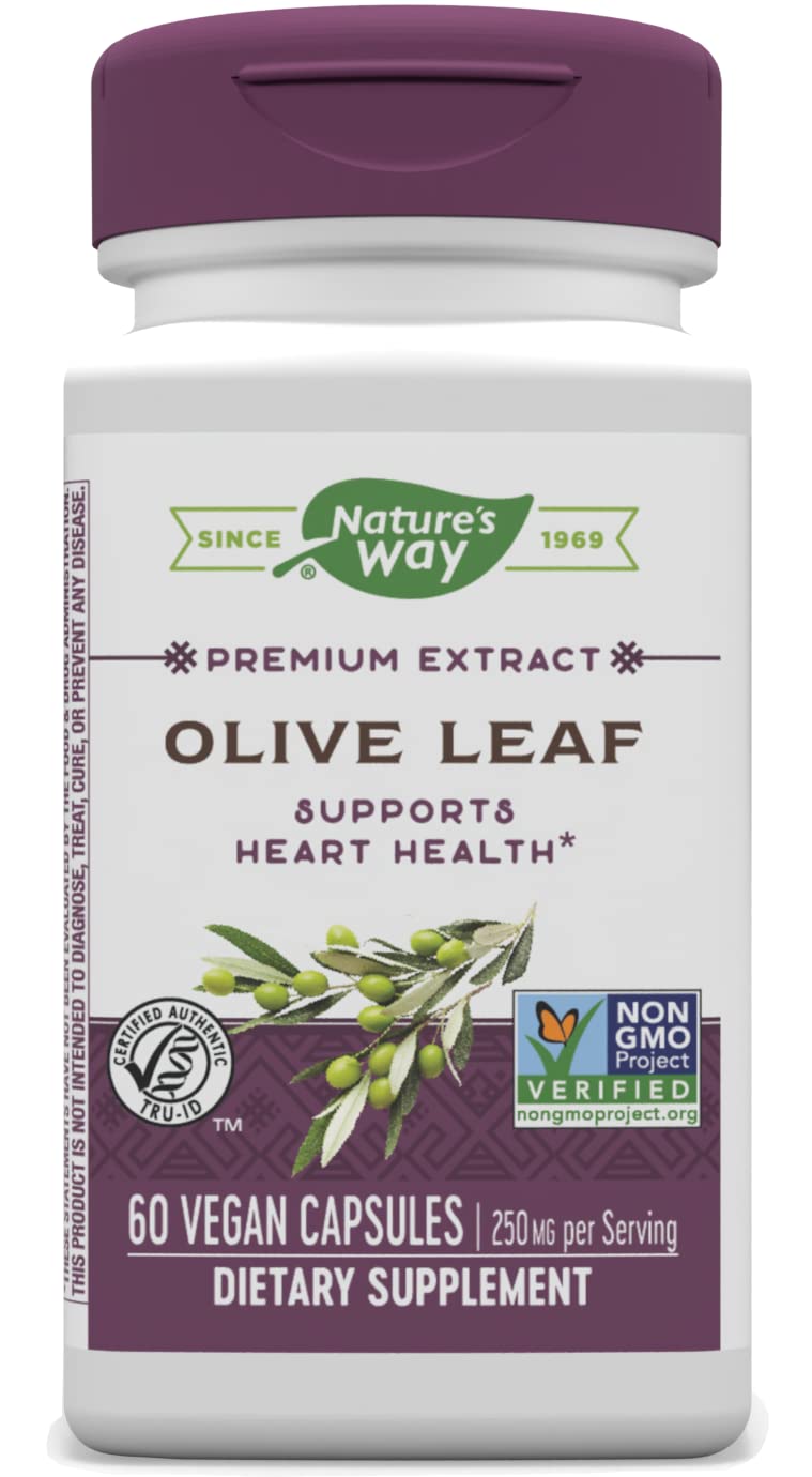 Nature's Way Olive Leaf, Premium Extract Supplement, 250 mg per serving, 60 Capsules - NewNest Australia