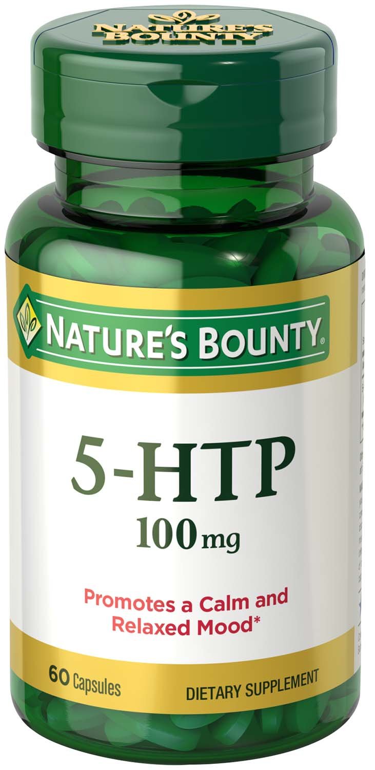 Nature's Bounty 5-HTP Pills and Dietary Supplement, Supports a Calm and Relaxed Mood, 100mg, 60 Capsules - NewNest Australia