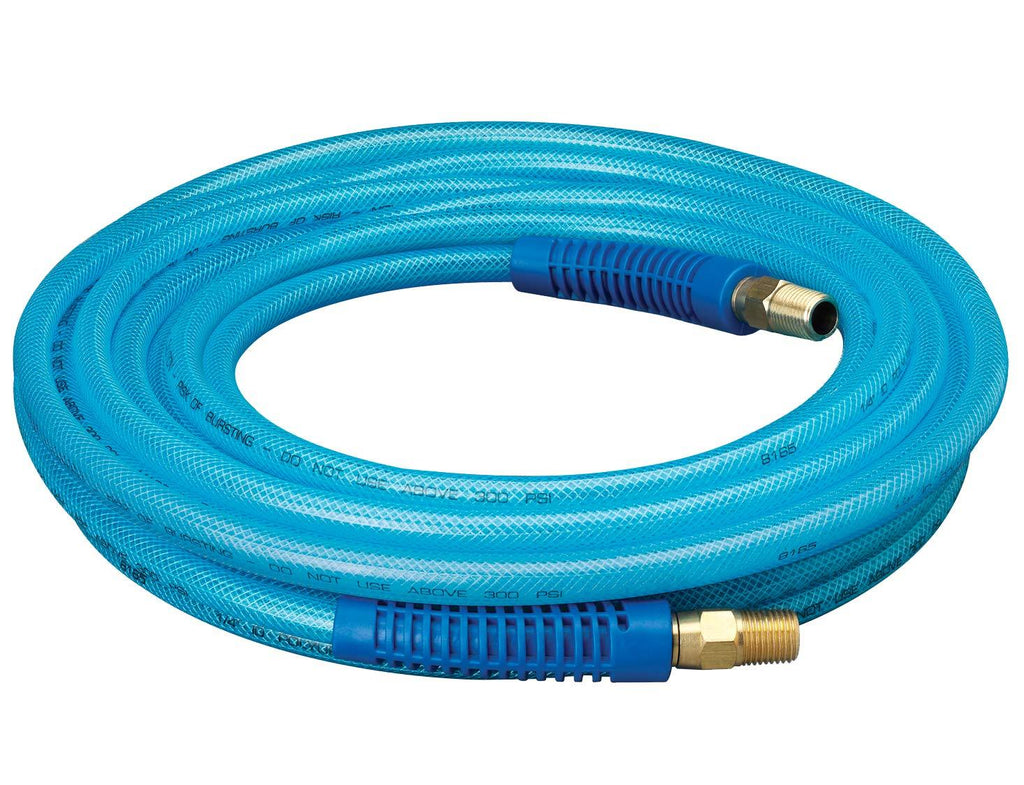 Plews & Edelmann Amflo 12-25E Polyurethane Air Hose - Non-marring, Smooth Finish, Easy to carry, Lightweight, Cold Weather Flexible, Great Indoors or Out, 1/4" X 25', Blue, 25 ft - NewNest Australia