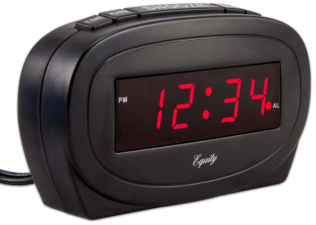 NewNest Australia - Equity by La Crosse 30228 LED Alarm Clock,Black 