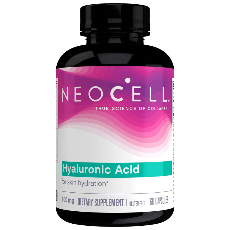 NeoCell Hyaluronic Acid, Daily Hydration for Skin Hydration & Suppleness, 100mg ,60 Capsules (Package May Vary) - NewNest Australia