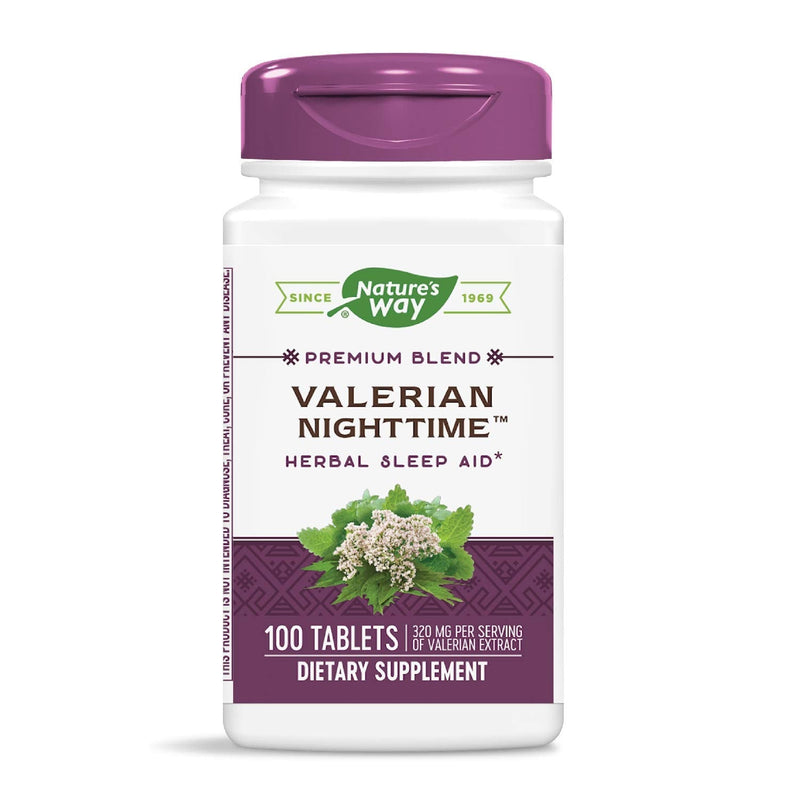 Nature’s Way Valerian Nighttime, Herbal Sleep Aid, 320 mg per Serving, Gluten-Free, 100 Tablets - NewNest Australia