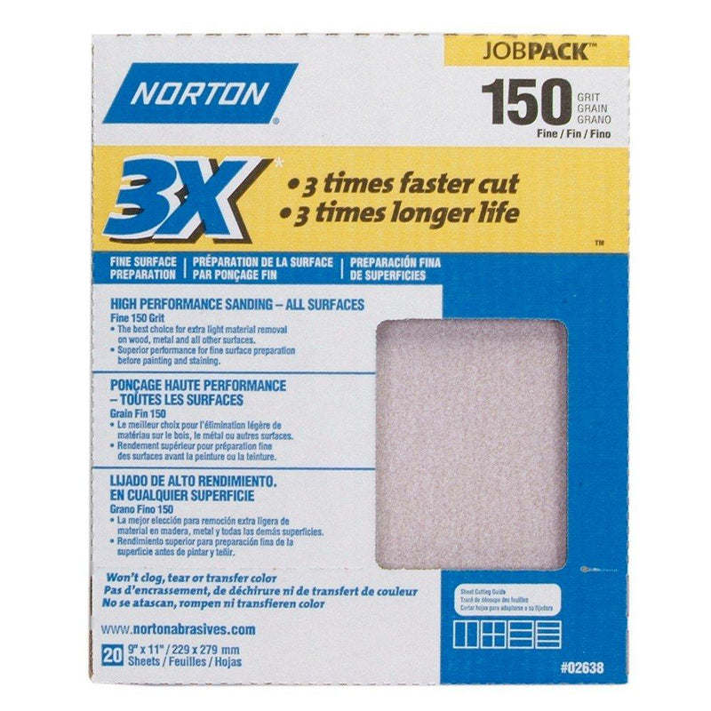 3X Sandsheet 150 Grit Sandpaper 9" X 11" - NewNest Australia