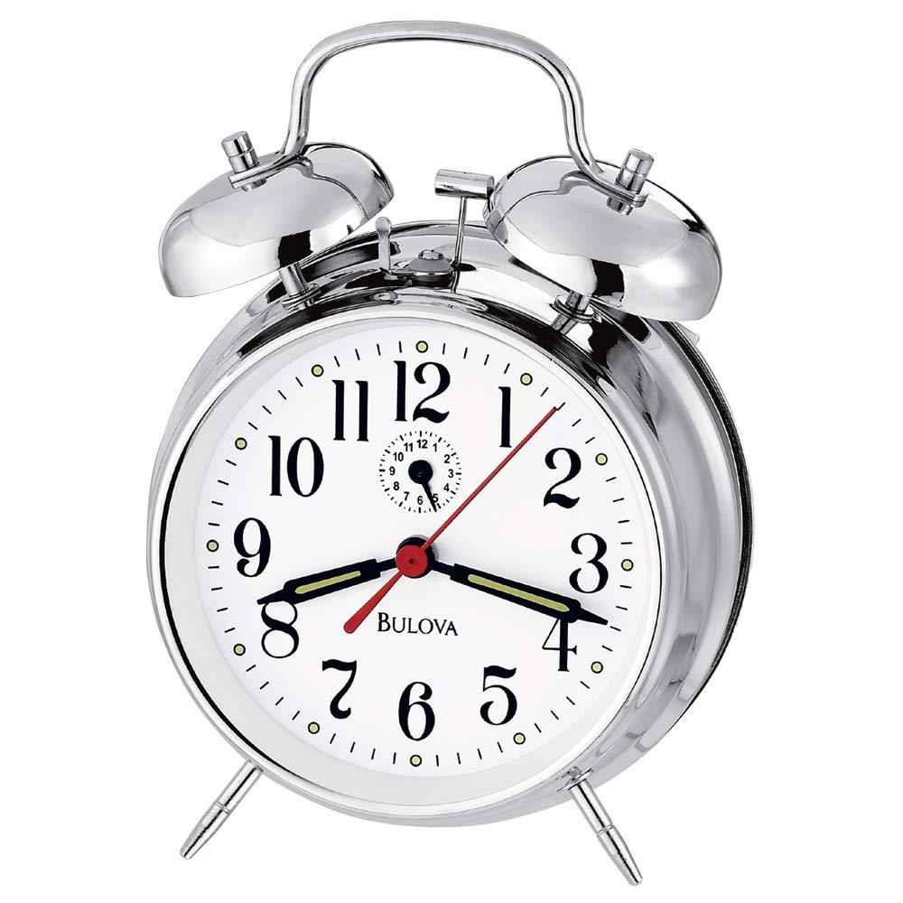 NewNest Australia - Bulova B8127 Bellman II Alarm Clock, Chrome 