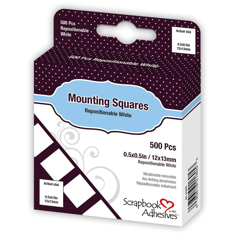 Scrapbook Adhesives by 3L Scrapbook Adhesives, Permanent Mounting Squares, 500-Pack, White - NewNest Australia